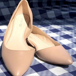 Nine West | Women's Saige D'orsay Slip-on Flats | Nude | 11